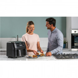 Фритюрник с горещ въздух Ninja AF300EU, 2470W, 7.6 л, 6 програми, 2 независими зони за готвене, Черен
