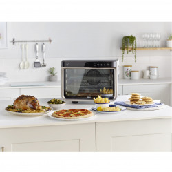 Πολυλειτουργικός φούρνος NINJA Foodi DT200EU, 2400W, 29L, Χρονοδιακόπτης, Convection, Οθόνη αφής, Ομοιόμορφο μαγείρεμα σε δύο επίπεδα, Inox/Μαύρο