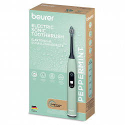 Beurer SC 50 Electric Sonic Toothbrush, 80,000 rpm, 5 modes, timer, 22-day battery life, LED display, Type-C + magnetic charging plate, Green