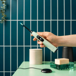 Periuta de dinti electrica sonica Beurer SC 50, 80000 rpm, 5 moduri, Timer, Autonomie 22 zile, Afisaj LED, Tip-C + Placa magnetica, Verde