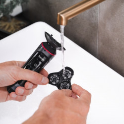 Ηλεκτρική ξυριστική μηχανή Beurer MN8X, 60 λεπτά, Μαγνητικό κράτημα, Κεφαλή 360°, Γρήγορη φόρτιση, LED, Υγρό/στεγνό, USB-C, Μαύρο