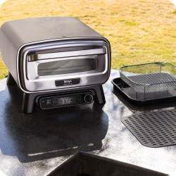 Cuptor electric pentru exterior Ninja Artisan MO201, 1760W, 30x30 cm, 5 funcții, 5 setări pizza, 32-370C, Gri