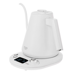Adler AD 1349W Electric Kettle, 1100W, 1 L, 40–100°C, Keep Warm, LED Display, White