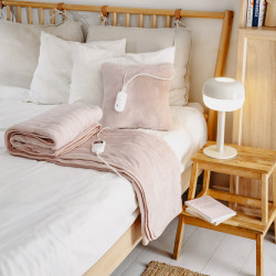 Adler AD 7443 Electric Blanket, 120W, 160x180 cm, LCD controller, Overheating protection, 7 settings, Timer, Pink