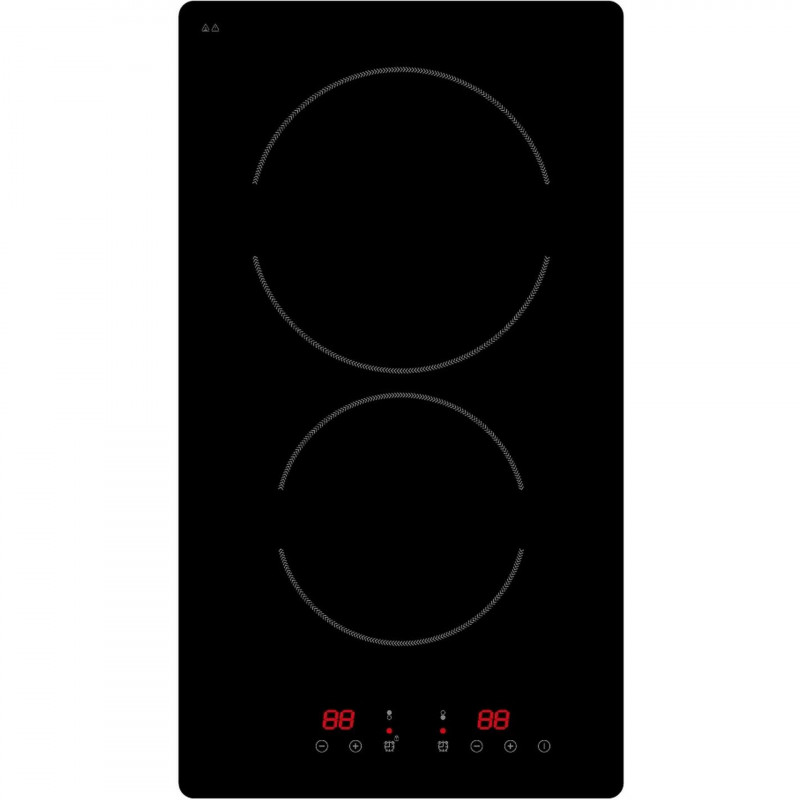 Κεραμικές εστίες Crown VCPK32.C, 3000W, Διπλό, Χρονοδιακόπτης 90 λεπτά, Μαύρο