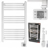 Adler AD 7824 Bathroom Heater, 600W, 13 heating elements, LED control panel, Energy-saving mode, IP24, White
