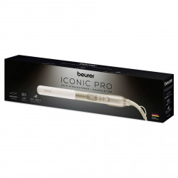 Beurer HS 70 Hair Straightener, 43W, Ceramic Coating, Ionization, 100–220°C, LED Display, Beige