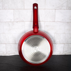 Σετ κατσαρόλες και τηγάνια Royalty Line FD10, 10 τεμαχίων, Χυτό αλουμίνιο, επίστρωση μαρμάρου Greblon, Επαγωγή, Κόκκινο