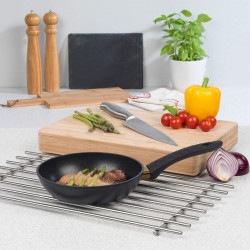 Set oale si tigai Royalty Line FD10, 10 piese, Aluminiu turnat, Acoperire din marmura Greblon, Inductie, Negru