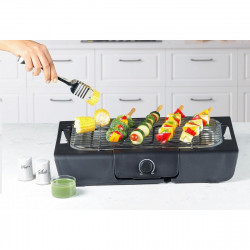 Royalty Line RL-SBGT2000 Electric Grill, 2000W, 38 x 28 cm, Foldable Stand, 200°C, Thermostat, Drip Pan, Black