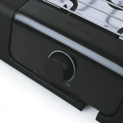 Royalty Line RL-SBGT2000 Electric Grill, 2000W, 38 x 28 cm, Foldable Stand, 200°C, Thermostat, Drip Pan, Black