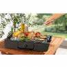Royalty Line RL-SBGT2000 Electric Grill, 2000W, 38 x 28 cm, Foldable Stand, 200°C, Thermostat, Drip Pan, Black