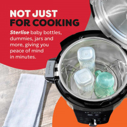 Мултикукър Instant Pot Plus WiFi, 1000W, 5.7 л, 9 програми, WiFi управление, LCD дисплей, Неръждаема стомана, Черен