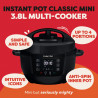 Multicooker Instant Pot Classic Mini 140800001, 800W, 3.8 l, 7 programe, Afisaj LCD, Otel inoxidabil, Negru