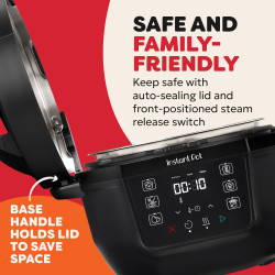 Multicooker Instant Pot Classic Mini 140800001, 800W, 3.8 l, 7 programe, Afisaj LCD, Otel inoxidabil, Negru