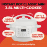 Instant Pot Classic Mini 140800801 Multicooker, 800W, 3.8 L, 7 programs, Favorite buttons, LCD display, Stainless steel, White