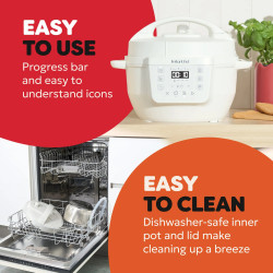 Instant Pot Classic Mini 140800801, 800W, 3,8 l, 7 program, kedvenc gombok, LCD kijelző, rozsdamentes acél, fehér színű