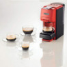 Ariete 1304/12 4-in-1 Espresso Machine for Ground Coffee and Capsules, 1350W, 19 bar, 0.7 L, Auto Shut-Off, Adjustable Base, Red