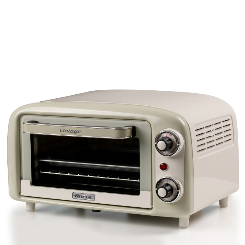 Електрическа фурна Ariete VINTAGE 3919/03, 800W, 10 л, 3 режима, До 230°C, Двойно термо стъкло, Таймер 60 мин, Бежов