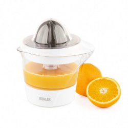 Цитрус преса Muhler MJ-2505, 25W, 0.5 л, Двупосочно движение, 2 конуса, Бял
