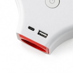 Разклонител с ключ, 3 гнезда, +2X USB порта тип А+C