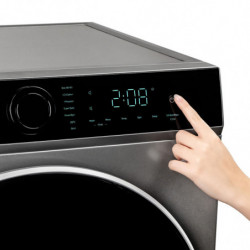 Muhler IWM914SAi Front-Load Washing Machine, Energy Class A, 9 kg, 14 Programs, 1400 RPM, Inverter, LED, Steam Wash, Gray