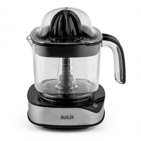 Storcator electric citrice Muhler MJ-4020, 40 W, 1.2 L, Reverse, Indicator luminos, 2 conuri, Negru/Inox.