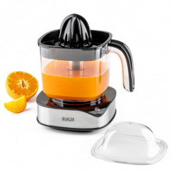 Storcator electric citrice Muhler MJ-4020, 40 W, 1.2 L, Reverse, Indicator luminos, 2 conuri, Negru/Inox.