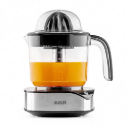 Цитрус преса Muhler MJ-4020, 40 W, 1.2 л, Двупосочно движение, Индикаторна лампа, 2 конуса, Черен/Инокс
