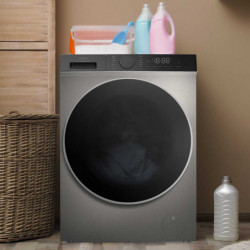 Muhler IWM1014SBi Front-Load Washing Machine, Energy Class B, 14 Programs, 10 kg Capacity, 1400 RPM, Inverter, LED Display, Steam Wash, Gray