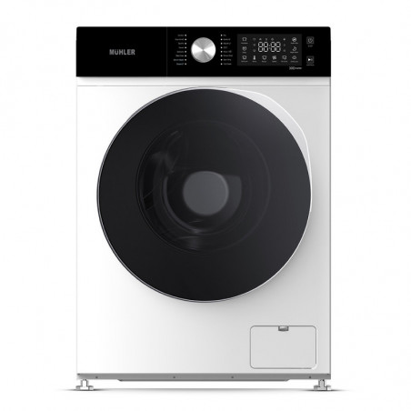 Muhler IWM7140NWA Front-Load Washing Machine, Energy Class A, 7 kg, 1400 rpm, Inverter, LED, Steam Wash, White/Black