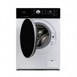 Muhler IWM7140NWA Front-Load Washing Machine, Energy Class A, 7 kg, 1400 rpm, Inverter, LED, Steam Wash, White/Black