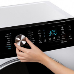 Muhler IWM7140NWA Front-Load Washing Machine, Energy Class A, 7 kg, 1400 rpm, Inverter, LED, Steam Wash, White/Black