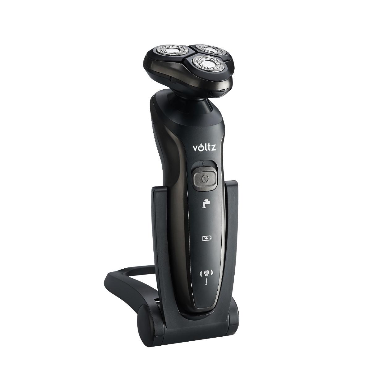 Самобръсначка Voltz V51814A, IPX4, 8500 оборота, 3 глави, USB зареждане, Черен