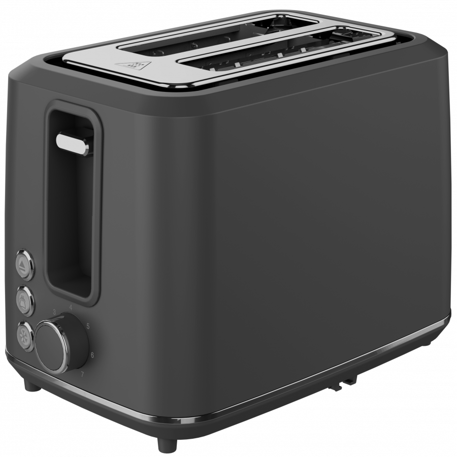 Prajitor de paine AENO ATS0001G, 930W, 7 trepte, Control tactil, Timer invers, Protectie blocare felie, Silentios, Gri