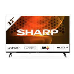 Sharp 32DI6EAAEUR TV, 32", 80 cm, 1366×768 HD Ready, Android TV™ 11, Wi-Fi, Game Mode, Bluetooth, 3 HDMI ports, VESA 100×100 mm, Black