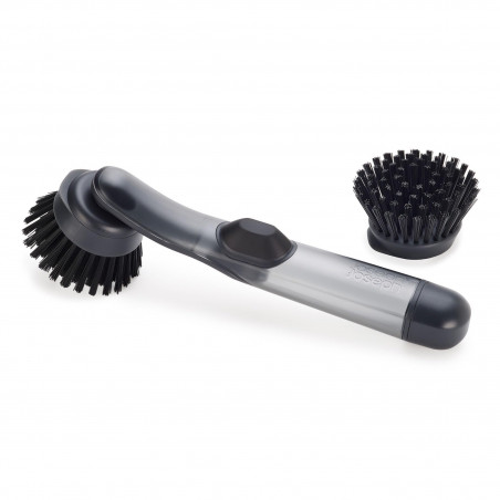 Perie de spalat vase cu dozator Joseph Joseph SinkTech 6500018, Cap inlocuibil, Gri