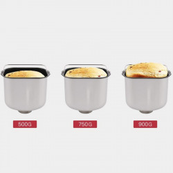 Nictemaw Baking Master, 550W, 25 προγράμματα, 3 στάδια, 500/750/900g, LCD, καθυστέρηση έναρξης 13 ώρες, αυτόματος διανομέας, Ασημί