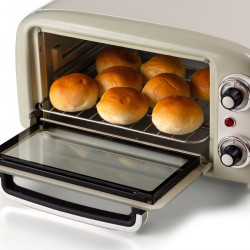 Cuptor electric Ariete VINTAGE 3919/03, 800W, 10 l, 3 moduri, Pana la 230°C, Geam termopan dublu, Timer 60 min, Bej