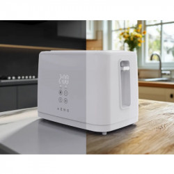 AENO ATS0002W kenyérpirító, 930 W, 7 fokozat, érintőképernyős vezérlés, visszaszámláló, elakadás elleni védelem, csendes, fehér