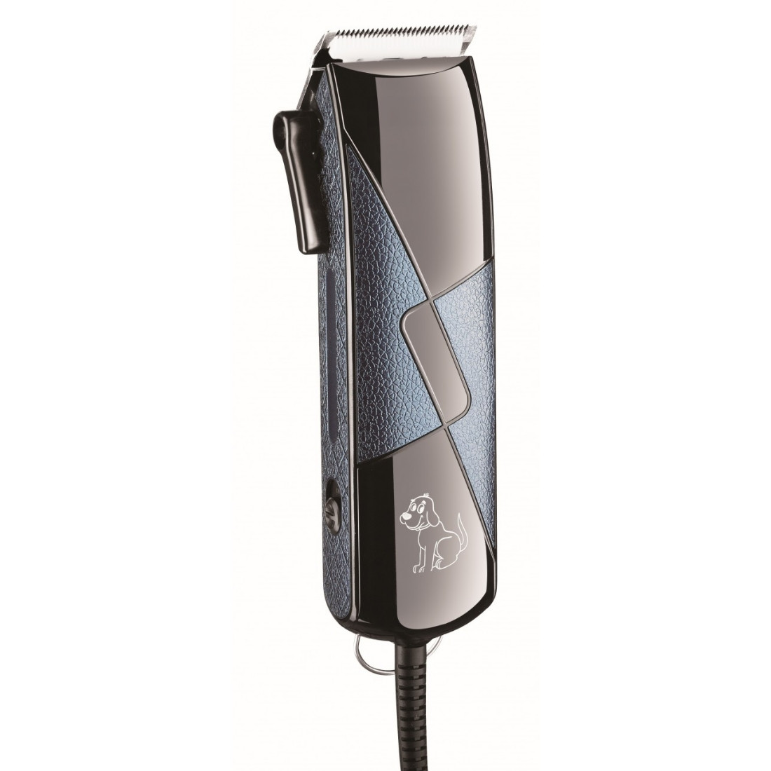 Masina de tuns animale Oliver Voltz OV51810R, 7W, Lama ceramica, 4 atasamente, Negru/Albastru