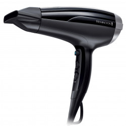 Uscator de par Remington D5215 Pro Air Shine, 2300W, 2 viteze, 3 trepte, Sistem ionic, 85 km/h, Grila ceramica, Negru