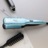 Remington S7350 Wet Hair Straightener, Ceramic Coating, 230°C, 10 Temperature Settings, Heats Up in 15 Seconds, LED Display, Blue