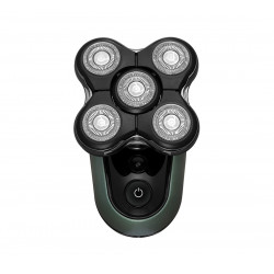 Aparat de ras pentru cap Remington RX7 XR1600 Ultimate Series, Autonomie 60 min, Impermeabil, Cap detasabil, Turbo, Lame din otel, Indicatoare, Negru/Verde