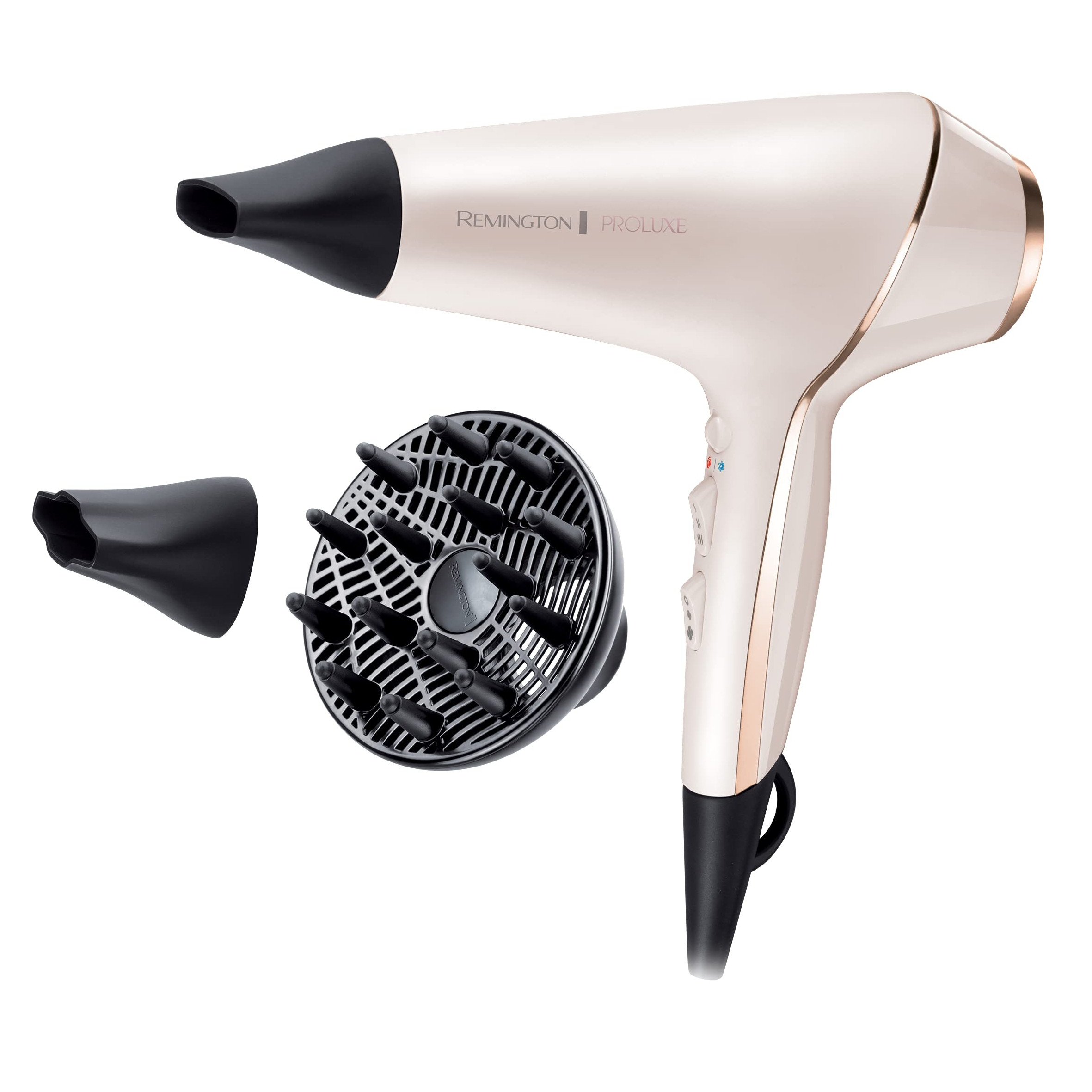 Сешоар Remington AC9140 PROLUXE, 2400W, OPTIheat, AC мотор, Йонизация, 3 скорости, 2 темп. нива, Розов/златист