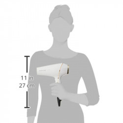 Uscator de par Remington AC9140 PROLUXE, 2400W, OPTIheat, Motor AC, Ionizare, 3 viteze, 2 trepte temperatura, Roz / Auriu