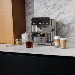 Espressor automat 2in1 Ninja Luxe Café Essential ES501EU, 1650W, 9 bar, 2 L, Barista Assist, Mod apa fierbinte, 4 moduri, 3 setari de temperatura, Inox/Negru.