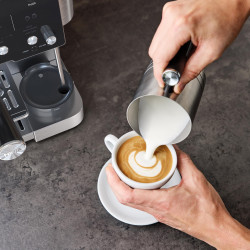 Ninja Luxe Café Essential ES501EU 2-in-1 Coffee Machine, 1650W, 9 bar, 2 L, Barista Assist, Hot Water Mode, 4 Programs, 3 Temperature Settings, Stainless Steel/Black