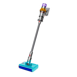Aspirator vertical Dyson V15S Detect Submarine 448798-01, 660W, 0.77 l, 60 min autonomie, Senzori, 4 moduri, LCD, Gri / Albastru