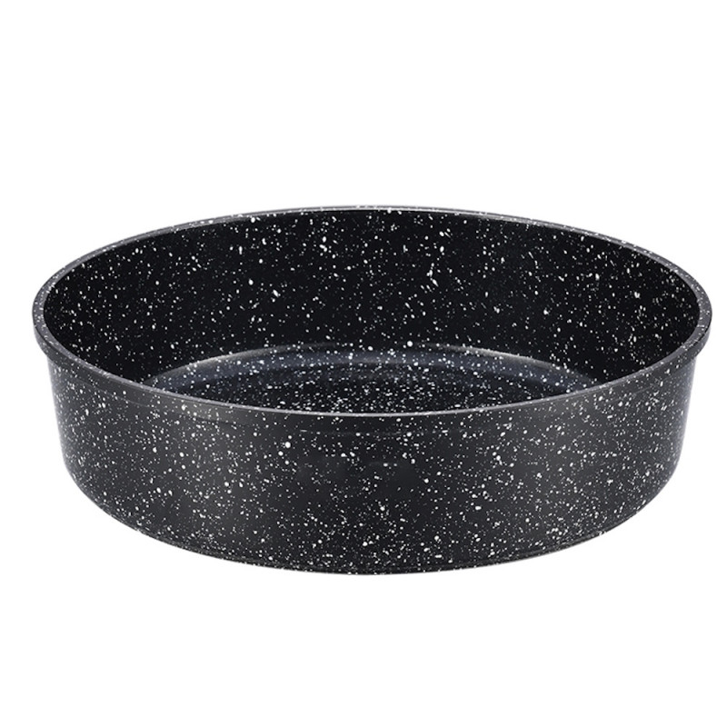 Oliver Voltz OV54322C28 Round Baking Pan, 28 x 7 cm, Ceramic-Marble Coating, Black